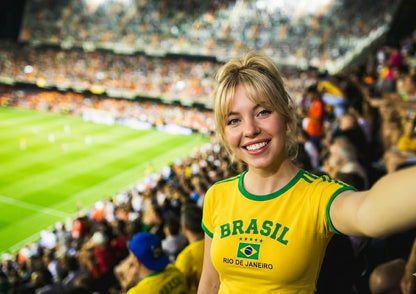 Vintage Brazil Brasil Soccer Crop Top – Y2K Embroidered Baby Tee (Available in Short & Long Sleeve)