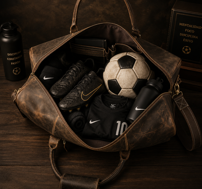 Luxury 24-Inch Full-Grain Leather Duffel Bag in Brown | Timeless Travel Companion for Men & Women