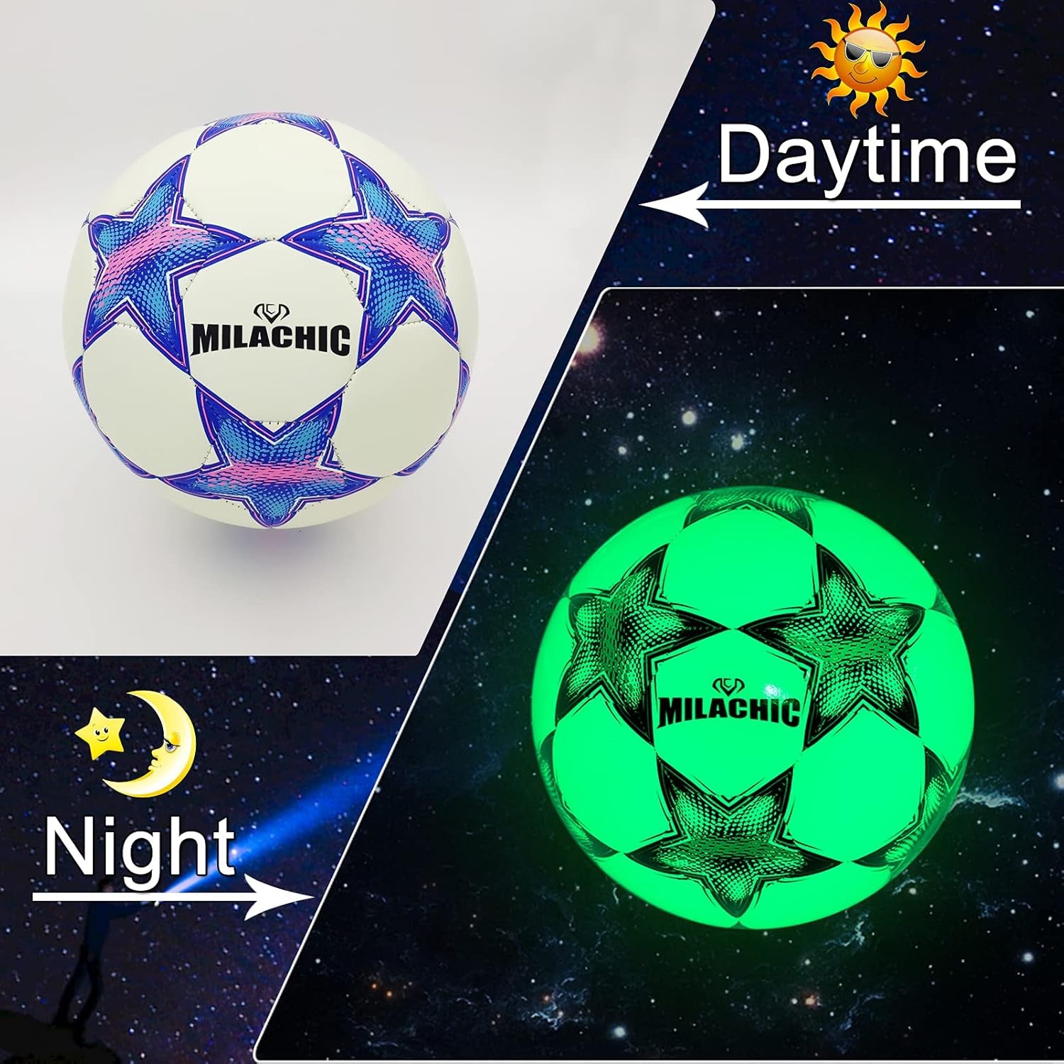 Premium Glow-in-the-Dark Soccer Ball for Night Training | Durable Indoor & Outdoor Design