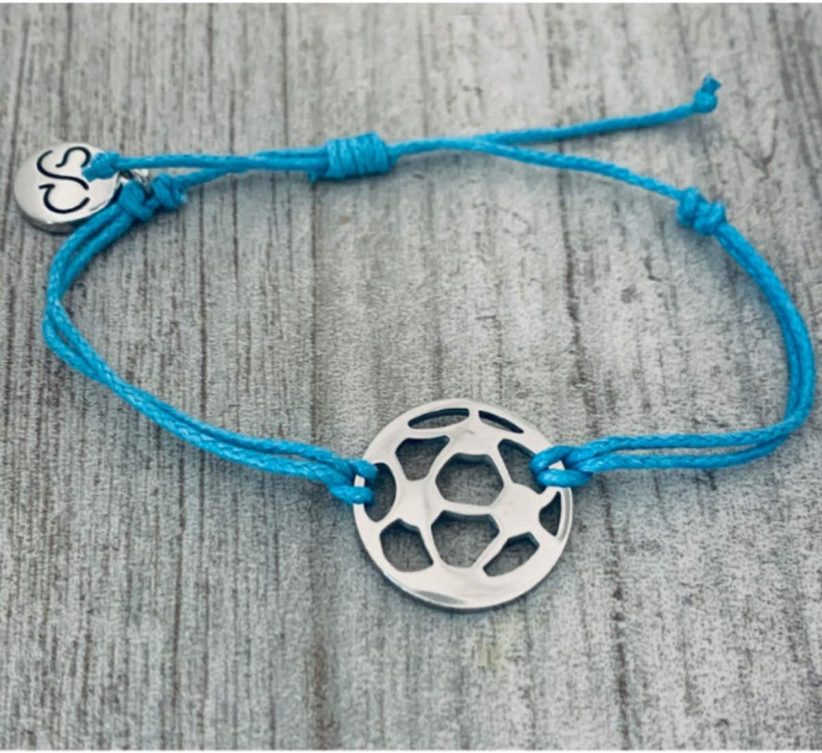 Soccer Bracelet, Soccer Jewelry, Adjustable Stainless Steel Soccer Charm Bracelets - Soccer Gifts