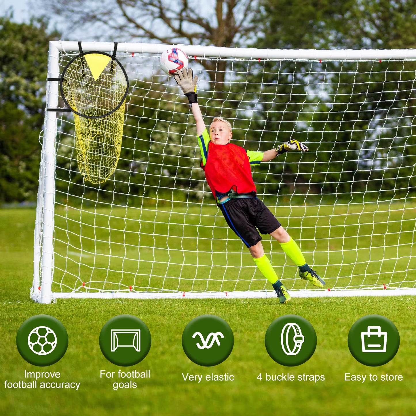 Foldable Portable Soccer Target Net – 1/2 Pack Football Training Goal