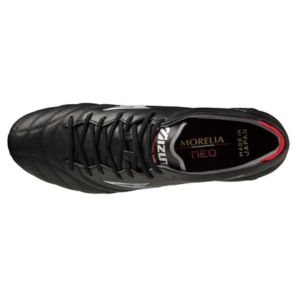 Mizuno Morelia Neo IV Japan Soccer Cleats - Black/White (P1GA2330 01) | 2E Wide